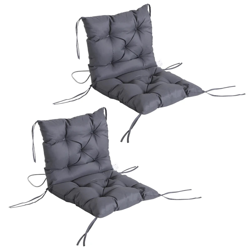 Outsunny Outdoor Seat Cushion Set -  Grey (Chairs Not Included)