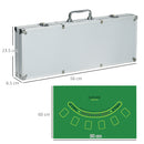 SPORTNOW 500-Piece Poker Chips Set W/ Mat, Aluminium Case, Two Decks Of Cards