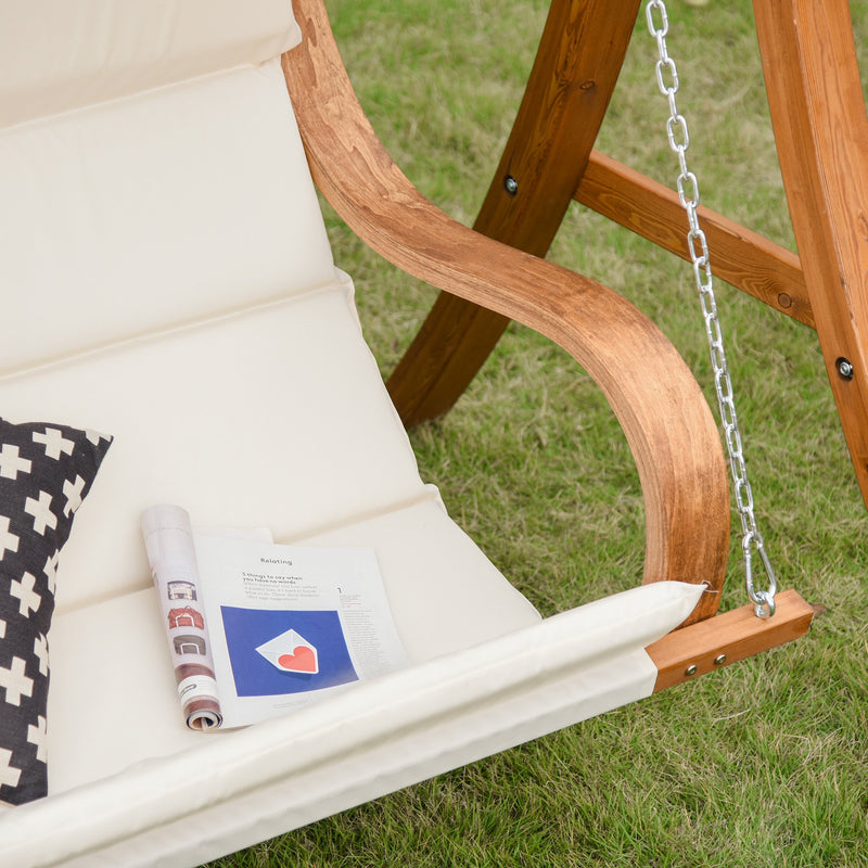 Outsunny-Pine/Fir Wood swing Bench