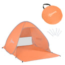 Outsunny 2-3 Person Pop up Tent Instant Camping Tent Sun Shade Shelter, Orange