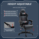 Vinsetto Racing Gaming Chair with Swivel Wheel PU Leather Recliner Gamer Desk for Home Office Black Red w/ Arm