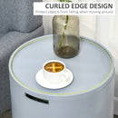 HOMCOM Wooden Side Table Round - Grey