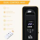 HOMCOM 1630W Black Oil Filled Radiator, 7 Fin Portable Heater w/ Timer Remote Control