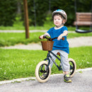 Kids Balance Bike with Basket - Blue