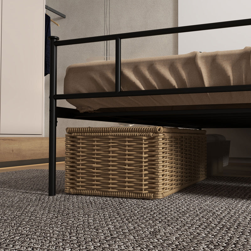 HOMCOM King Metal Bed Frame w/ Headboard and Footboard, 31cm Under-bed Space