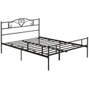 HOMCOM King Metal Bed Frame w/ Headboard and Footboard, 31cm Under-bed Space