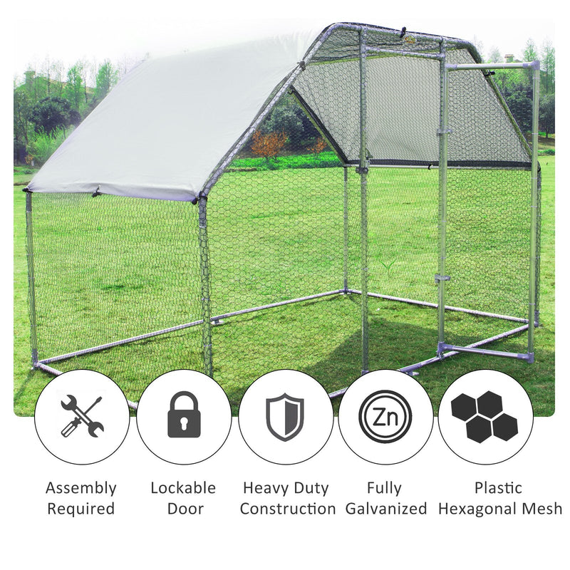 PawHut Walk-In Chicken Coop 280W x 190D x 195H cm