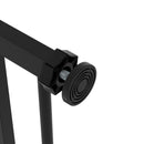 PawHut Adjustable Safety Gate w/ 1 Extensions and Four Adjustable Screws, Black