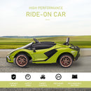 HOMCOM Kids Electric Ride On Car Lamborghini Sian - Green