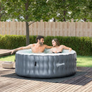 Outsunny Round Hot Tub 4 Person, Light Grey