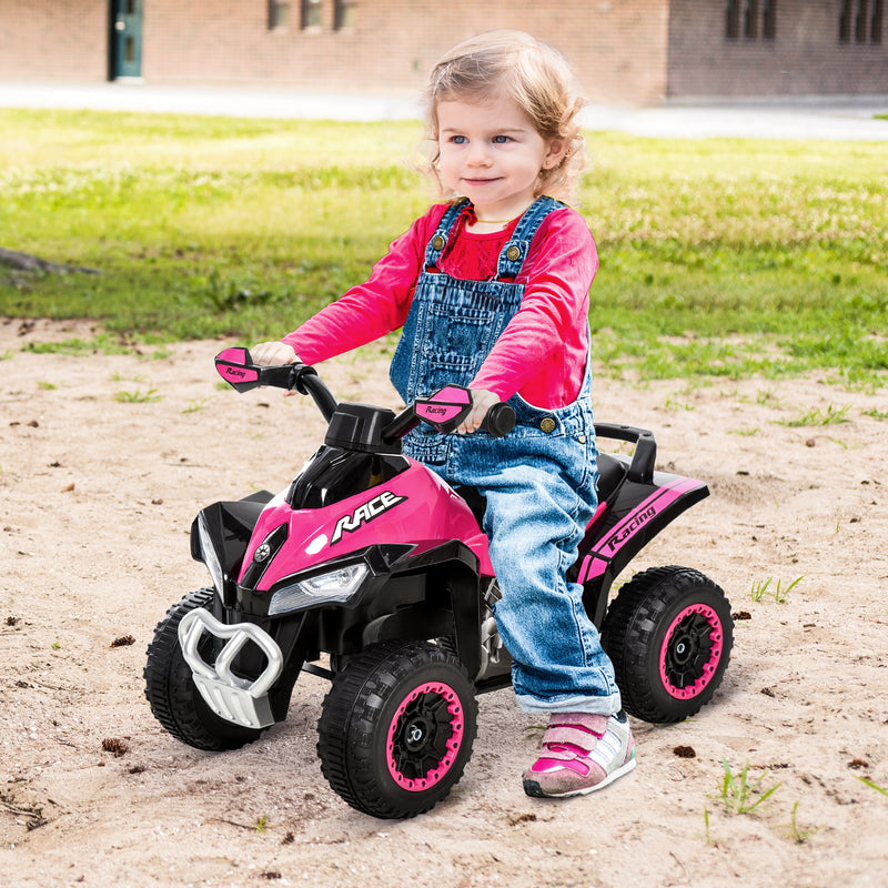 Kids Manual Ride On Quad Bike - Pink