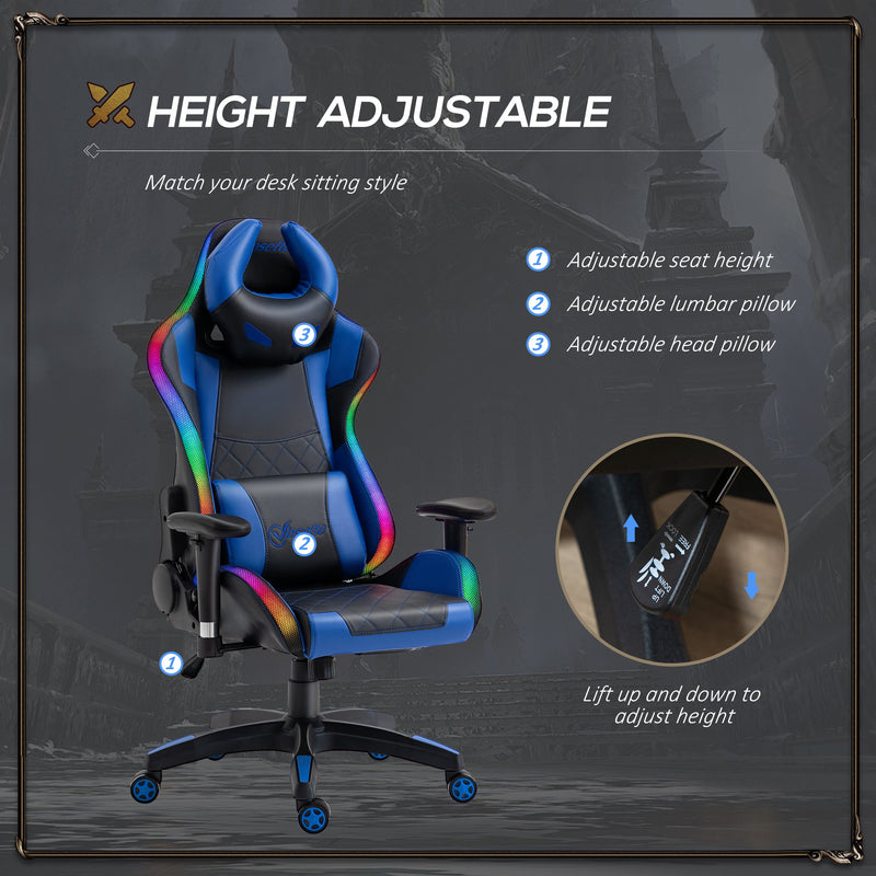 Vinsetto Racing Gaming Chair -  Black & Blue