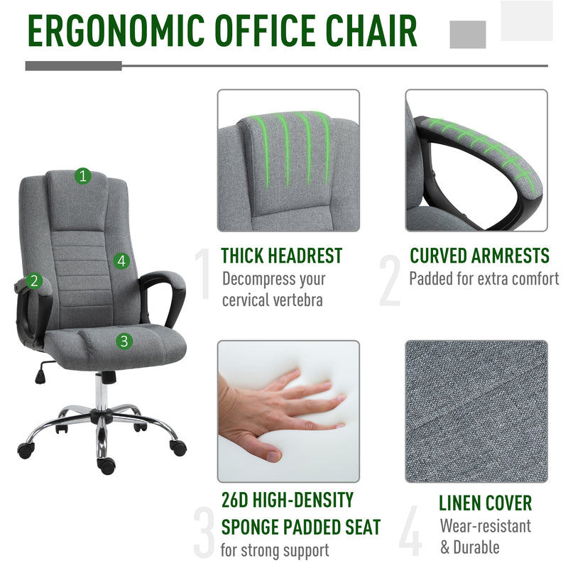 Vinsetto Office Chair - Dark Grey