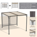 Outsunny Metal Pergola Patio Sun Shelter Grape Tent Retractable Canopy UV Cut