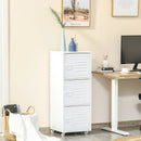HOMCOM Filing Cabinet with Metal Door 103x38x38cm White