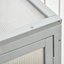 Outsunny Wooden Cold Frame Greenhouse Polycarbonate Garden Grow House for Flower Vegetable Plants