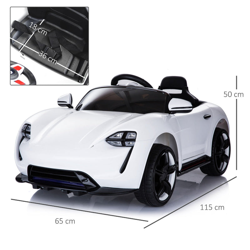 Kids Electric Ride On Car - White - 6V