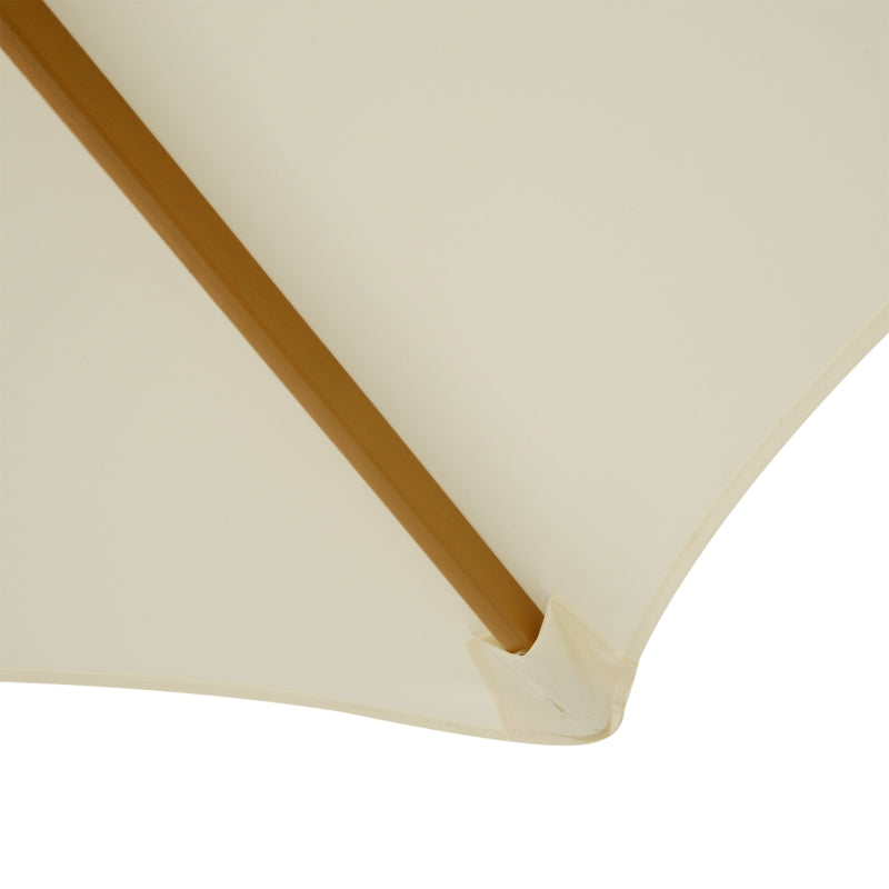 Outsunny Parasol Wooden 2.5 m - Cream