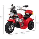Kids Electric Ride On Motorcycle Bike 6v - Red
