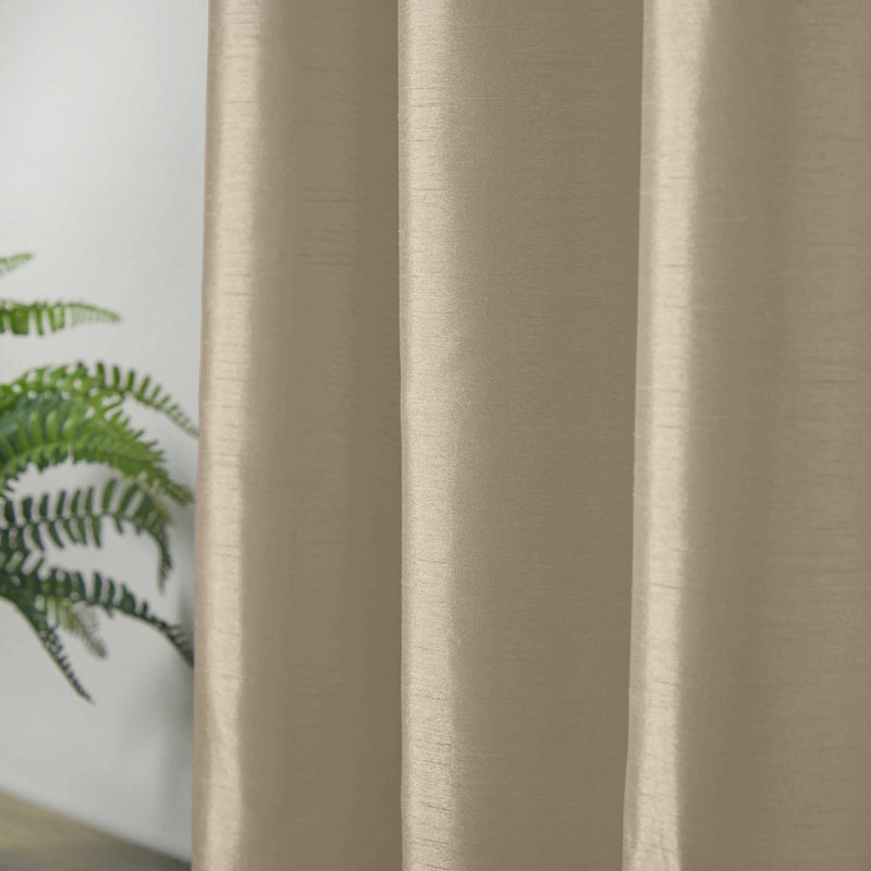 Denver Lined Eyelet Curtains - Gold