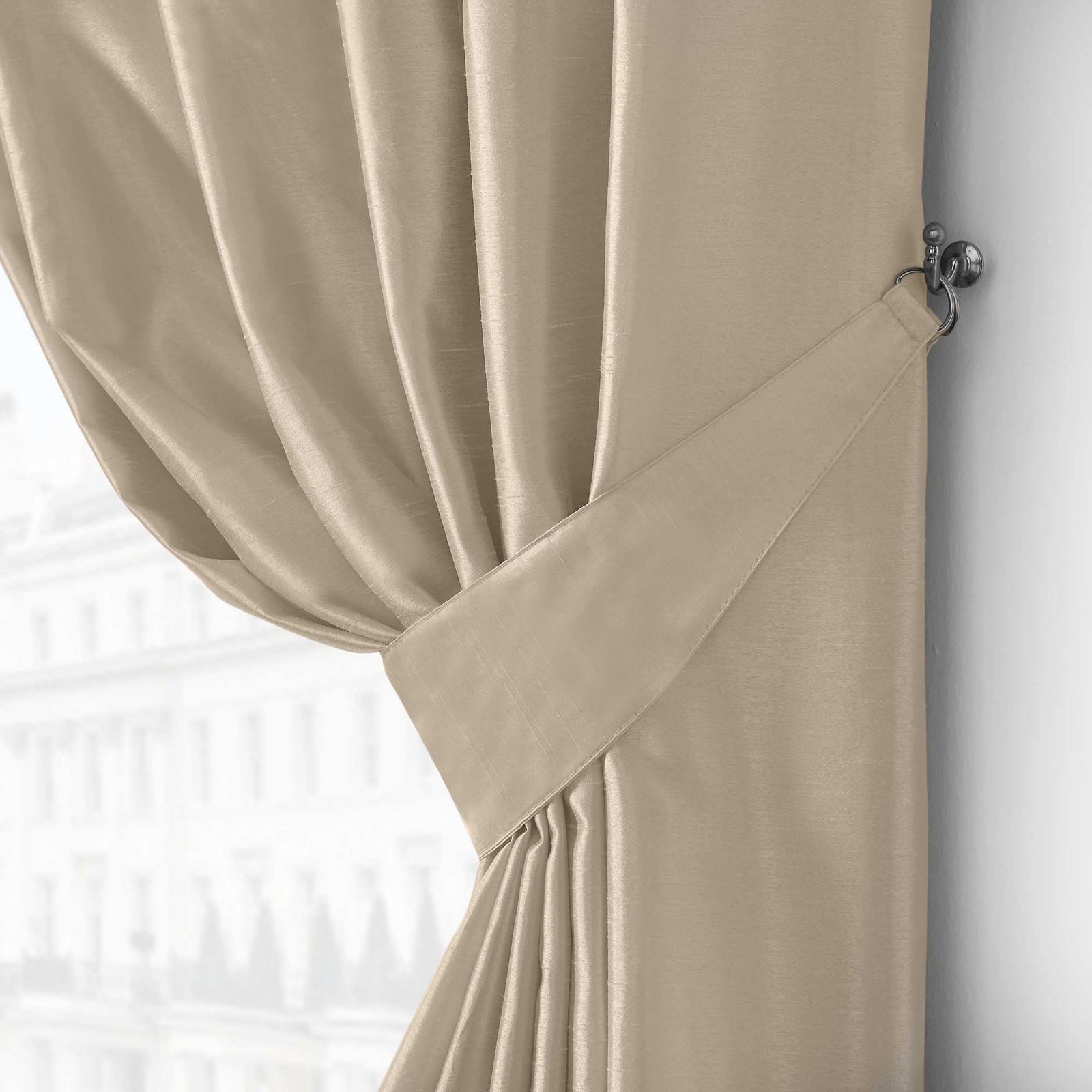 Denver Lined Eyelet Curtains Gold