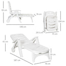 5 Tier Adjustable Lounge Chair - White