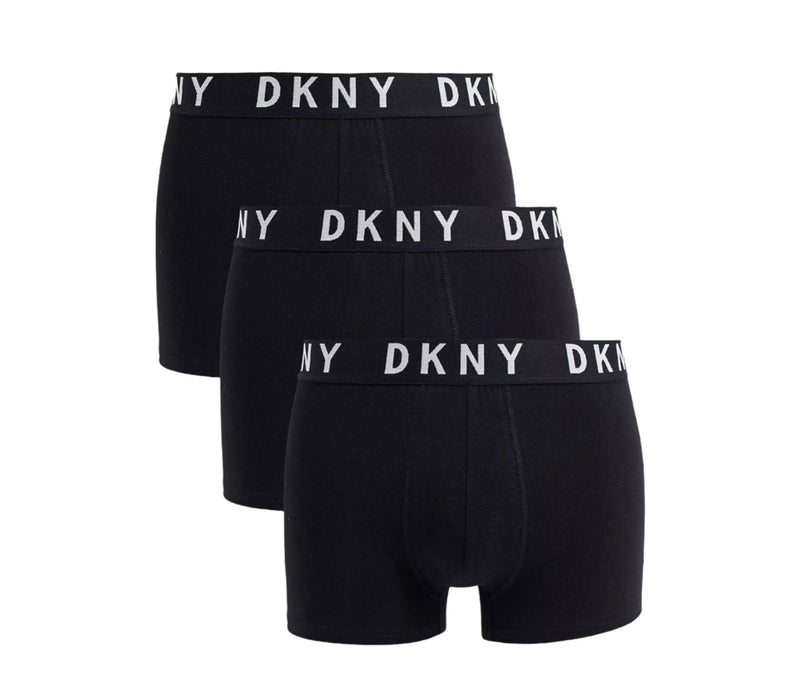 DKNY Seattle 3 Pack Men's Boxer Short Trunks - Black
