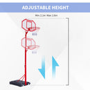 Adjustable Basketball Hoop Stand - PE Backboard