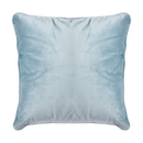 French Velvet Piped Edge Cushion 55 x 55cm - Duck Egg Blue
