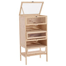 PawHut Hamster Cage Wooden Mouse Rodent Small Pet Animals Tall 5-Tier Play