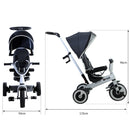 Baby Tricycle Stroller with Handle- Dark Grey