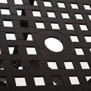 Outsunny Patio Cast Aluminium 5 PCS Brown Dining Table & 4 Chairs Set Outdoor Garden Furniture