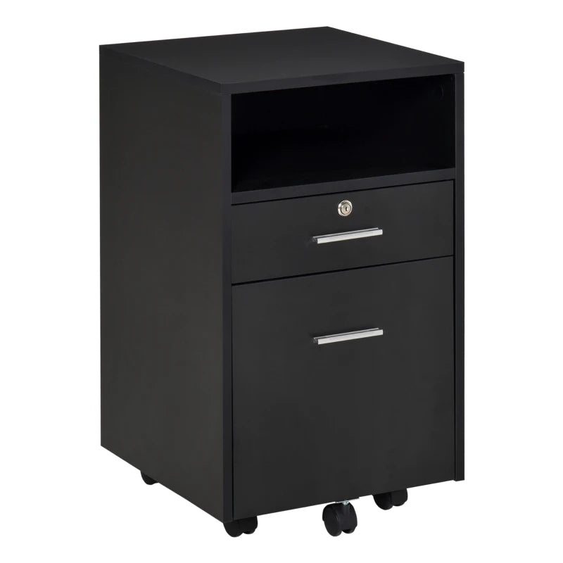 Vinsetto Filing Cabinet with 2 Drawers 40x40x60cm Black