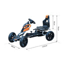 Kids Pedal Go Kart - Black & Orange
