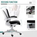 Vinsetto Desktop Chair Ergonomic Swivel Office Chair Breathable Fabric Computer Rocker with Liftable Armrest Home Office For 120-175cm/4'-6' Black