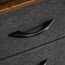 Chest of Drawers Storage  Dresser Cabinet Organizer with 3 Fabric Drawers and 2 Display Shelves for Living Room Bedroom Hallway Black OrganizerBlack