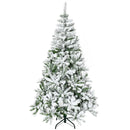 HOMCOM Christmas Tree Snow Flocked 6'