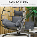Outsunny Seat Cushion Set - Grey  (Chair Not Included)