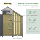Outsunny  Fir Garden Storage Shed With Shelves Log Rack, For Garden Tools