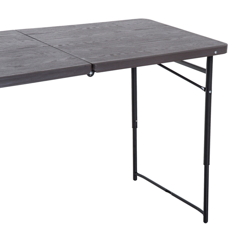 Folding Lightweight Picnic Table - Brown