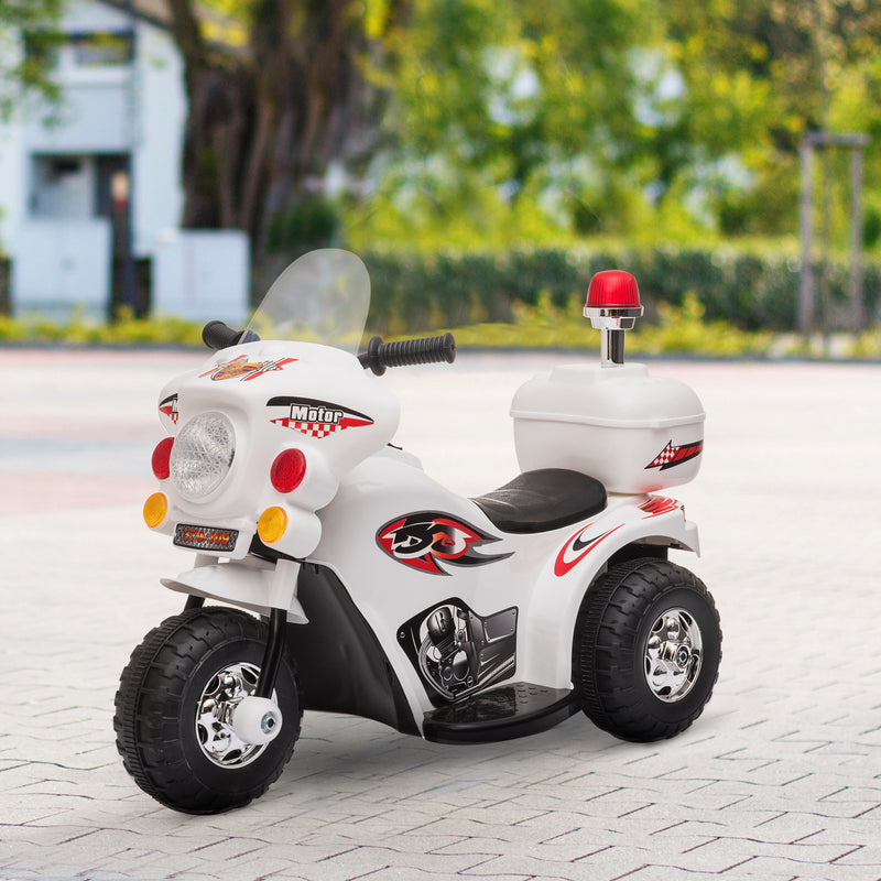 HOMCOM Kids Electric Ride On Motorcycle Bike 6v - White