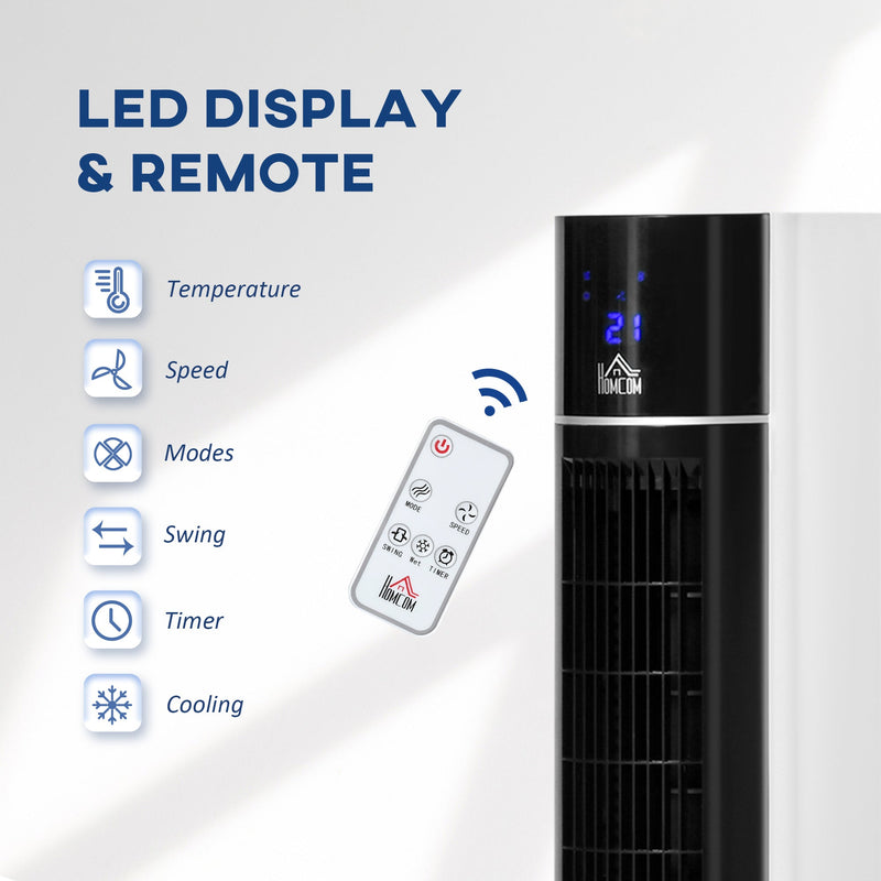 HOMCOM 4-In-1 7000 BTU Air Conditioner Portable AC Unit for Cooling Dehumidifying Ventilating for Room up to 15m², with Remote Controller, 24H Timer, Window Mount Kit, R290, A Energy Efficiency