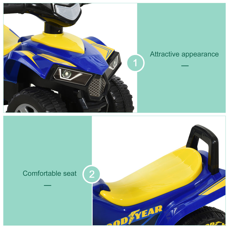 HOMCOM Kids Manual Quad Bike - Yellow / Blue