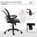 Vinsetto Mesh Office Chair Swivel Desk Task Computer Chair with  Lumbar Back Support Adjustable Height Arm for Home Black Home PC w/ Arm
