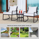 Outsunny-Rattan Rocking Chair Set