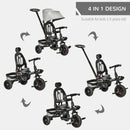 Baby Tricycle 4in1 Stroller with Handle - Grey