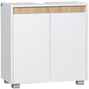 kleankin Modern Bathroom Sink Cabinet, Floor Standing Under Sink Cabinet White