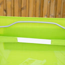 Outsunny Sling Patio Reclining Chaise Lounge Garden Furniture Folding, Green