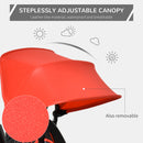 Baby Tricycle 4in1 Stroller with Handle - Red