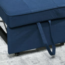 HOMCOM Folding Sleeper Sofa Bed Chair With Pillows, Pocket, Blue
